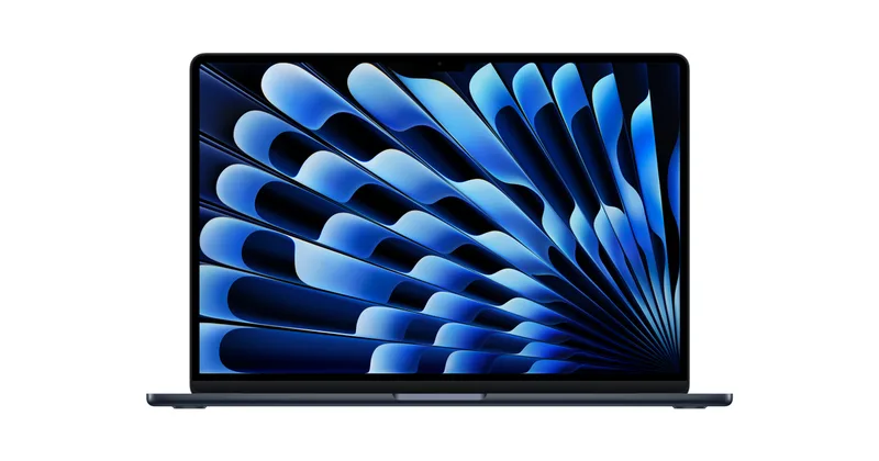 Apple MacBook Air 15 pouces reconditionné avec puce Apple M4, CPU 10 cœurs et GPU 10 cœurs, 16 Go, SSD 256 Go, Minuit (Apple)
