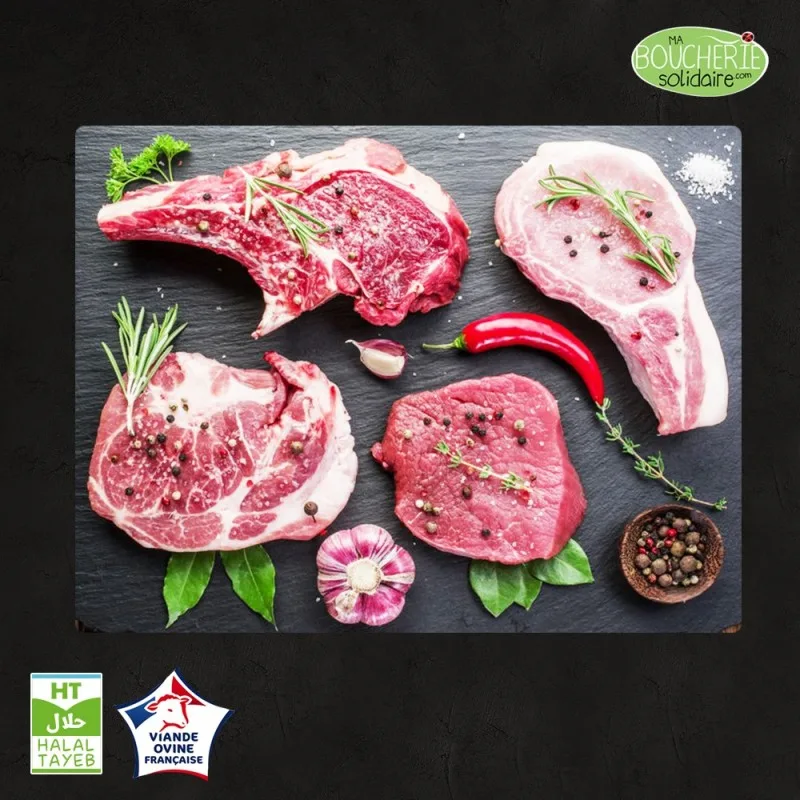 Ma Boucherie Solidaire Colis Petite Tribu viande de bœuf Naturel Éthique halal, 5 kg