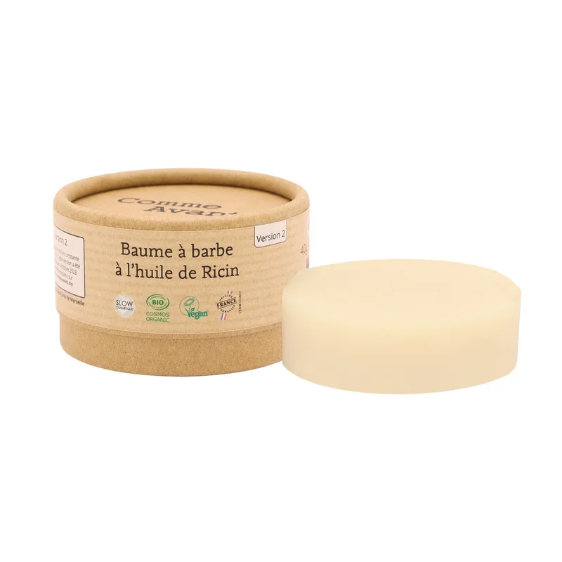 Comme Avant Baume à barbe à l'huile de ricin, version 2, brut sans parfum, 40 g