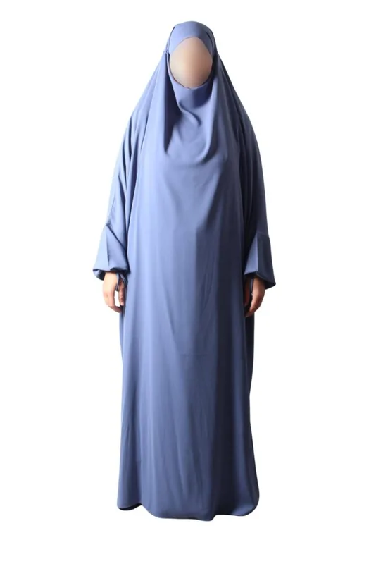 El Bassira Jilbab Caviary 1 pièce, crêpe mat (A1 CAV)