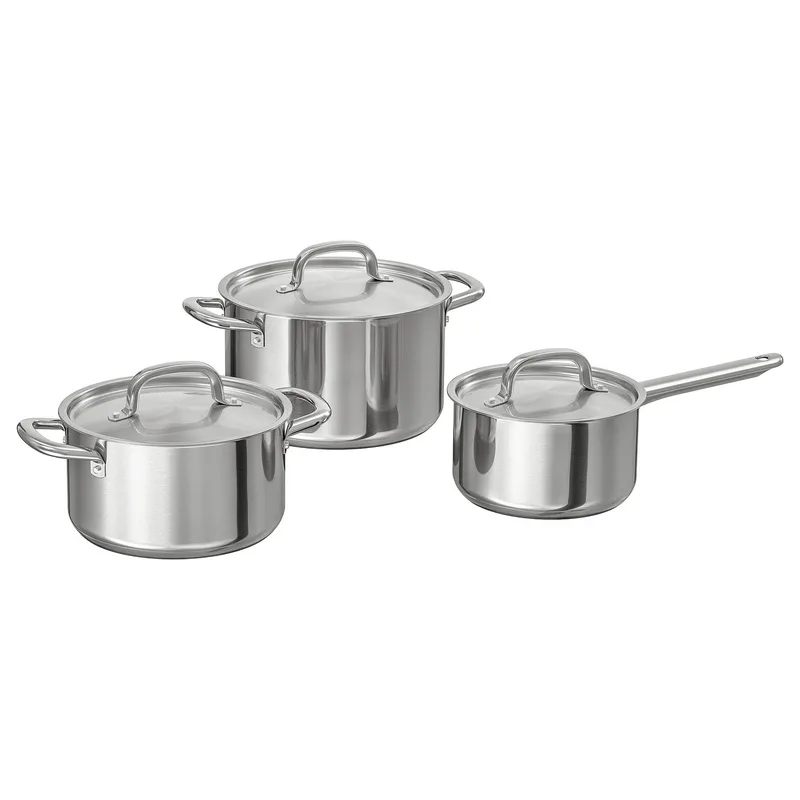 IKEA IKEA 365+ batterie de cuisine 3 pièces, acier inoxydable (804.843.29)