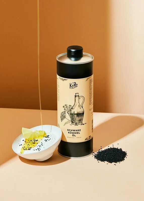 KoRo Huile de nigelle bio, bouteille de 1 L