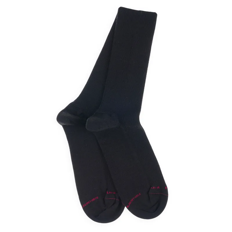 Labonal Chaussettes Non Comprimantes en laine mérinos Noir - Unies