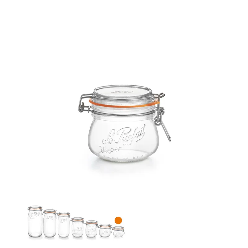 Le Parfait Bocal en verre « Super » 1 L, Ø 85 mm, lot de 6