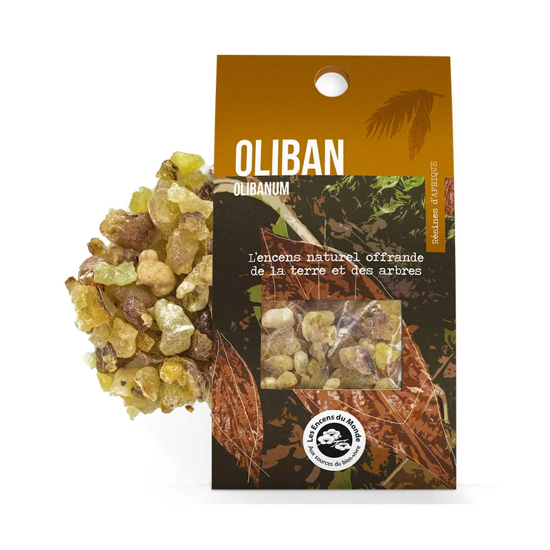 Les Encens du Monde Oliban, résine d'encens en larmes, sachet de 50 g