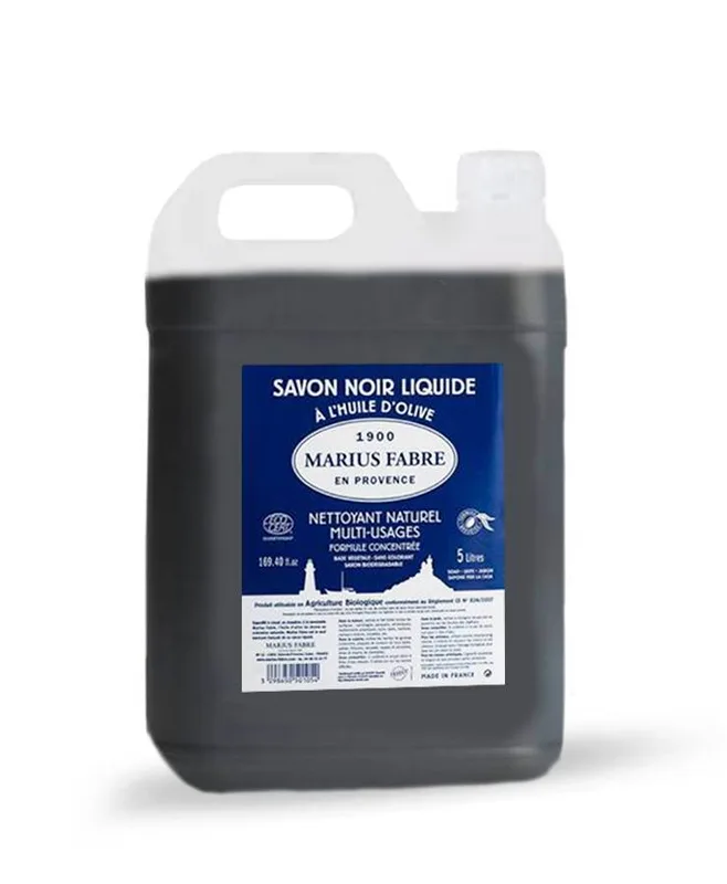 Marius Fabre Bidon savon noir liquide à l'huile d'olive, 5 L
