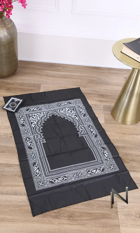 Nabira Tapis de prière de voyage TAP31 avec pochon zippé et boussole
