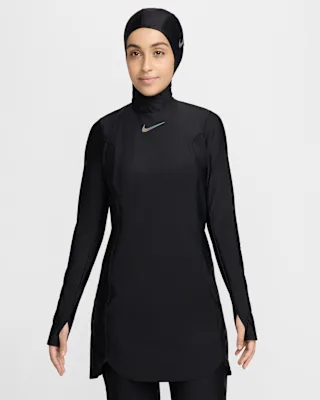 Nike Robe couvrante Nike Swim Victory pour femme (FZ6407-010), legging vendu à part