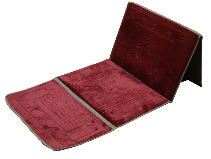 Orientica Tapis de prière pliable ultra confortable avec adossoir intégré et sa sacoche