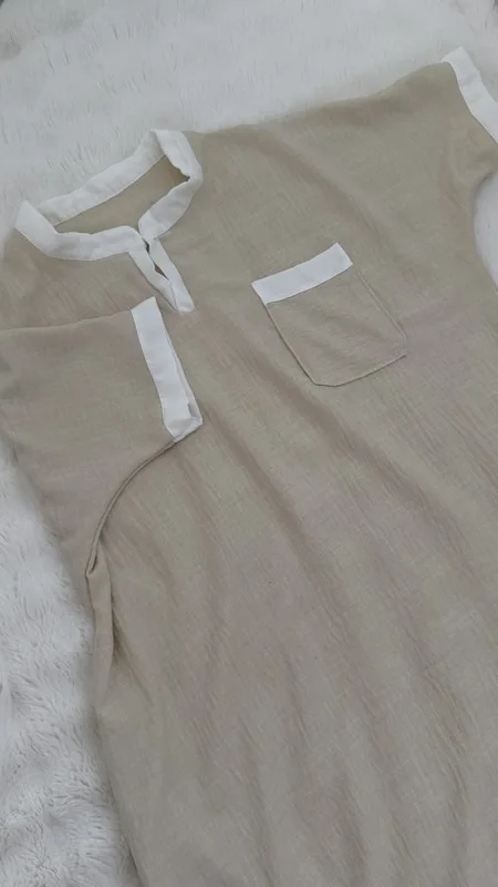 Taqwa Paris Qamis Crème Blanc, adulte, manches courtes