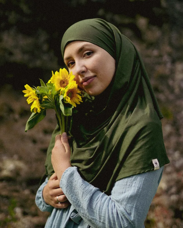 Wraps of Nature Hijab Hava en jersey léger, 100 % coton biologique