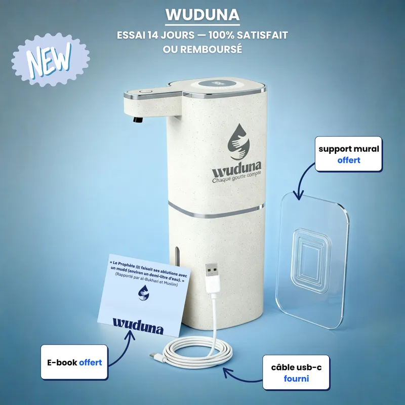 Wuduna Wuduna, distributeur portable d'eau pour ablutions, 420 ml